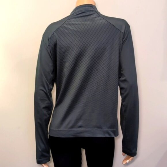 NIKE GOLF Track Jacket Dri Fit Full Zip High Collar Criss Cross Teal Athletic - Picture 7 of 13